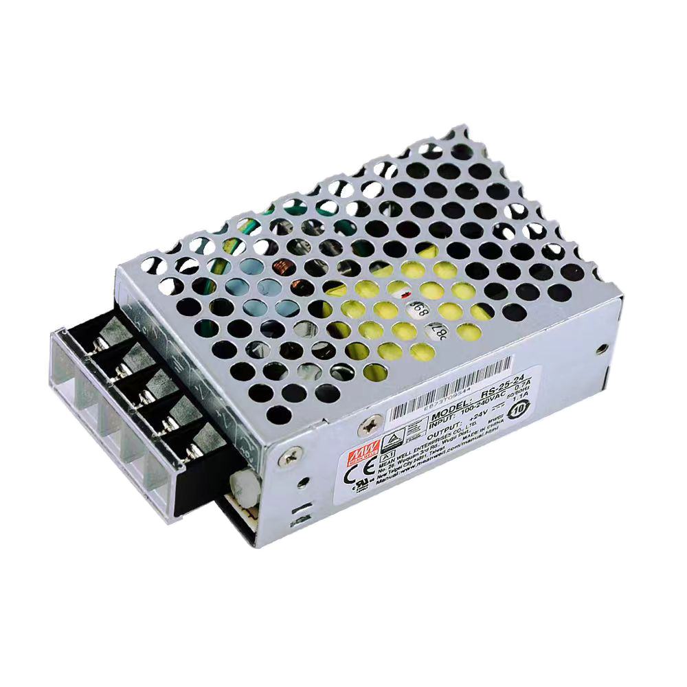RS-25-24台湾明纬25W单组输出RS-25-12工业电源平板安装RS-25-3.3机壳电源RS-25-5/RS-25-15/RS-25-48