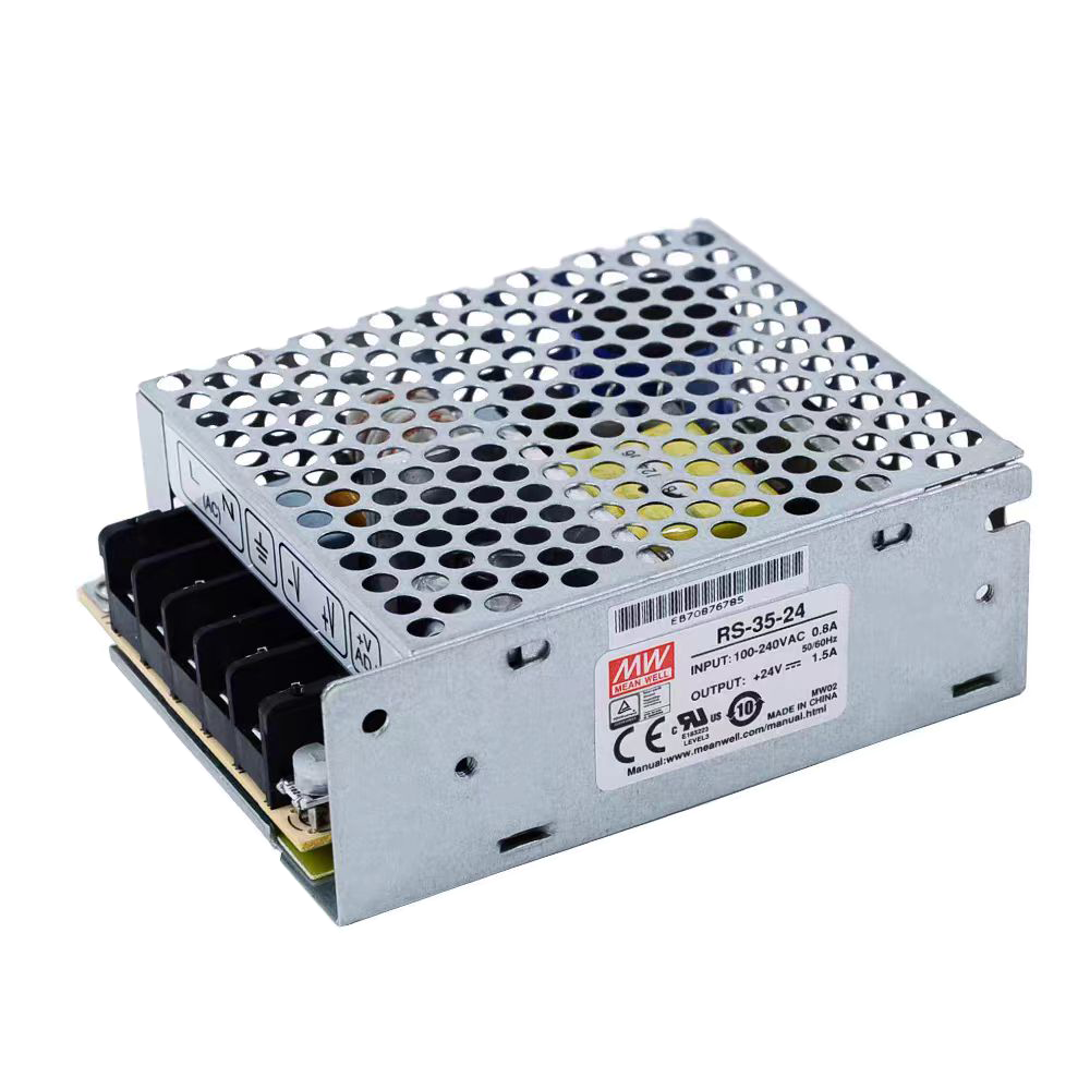 RS-35-24明纬电源RS-35-12单组输出开关电源RS-35-48电气设备电源供应器RS-35-3.3/RS-35-5/RS-35-15