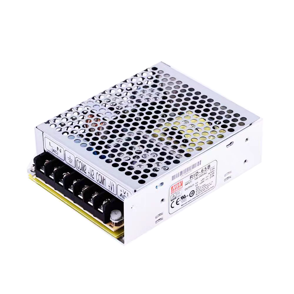 台湾明纬电源RID-65B/RID-65A双组输出65w带隔离开关电源5V12V24V电源