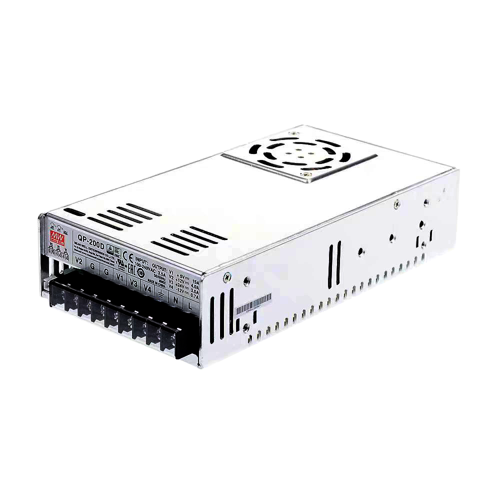 200W四组输出具有PFC功能开关电源QP-200系列QP-200D/QP-200F/QP-200-3A/QP-200-3B/QP-200-3C/QP-200-3D/QP-200-3E即将停产QP-320替