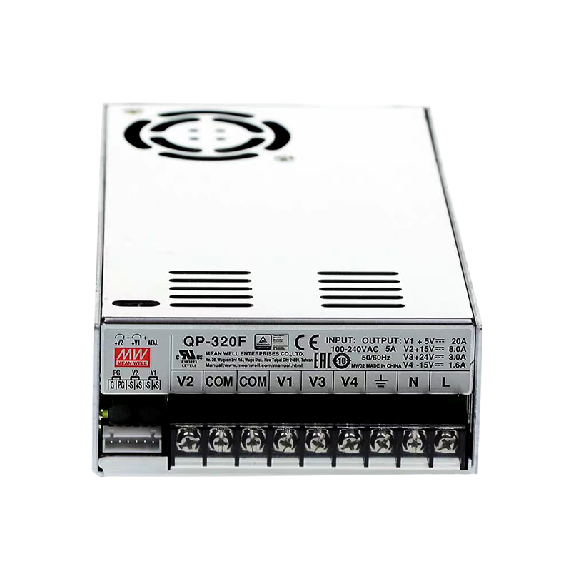 明纬QP-320多路四组输出带PFC功能开关电源QP-320D/QP-320F遥感5V12V15V24V