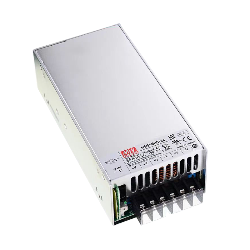 明纬HRP-600系列HRP-600-3.3/HRP-600-5/HRP-600-7.5/HRP-600-12/HRP-600-15/HRP-600-24/HRP-600-36/HRP-600-48风扇冷却PFC开关电源