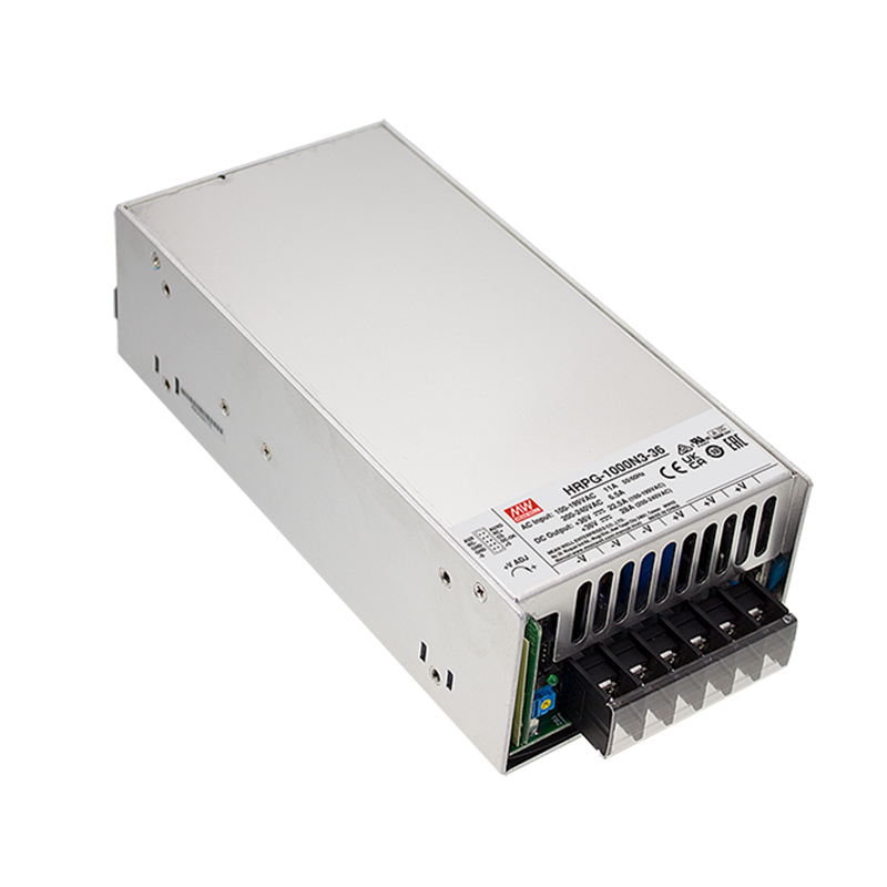 明纬HRPG-1000N3系列320%超高峰值1kw开关电源HRPG-1000N3-12/HRPG-1000N3-24/HRPG-1000N3-36/HRPG-1000N3-48高效并联PFC电源
