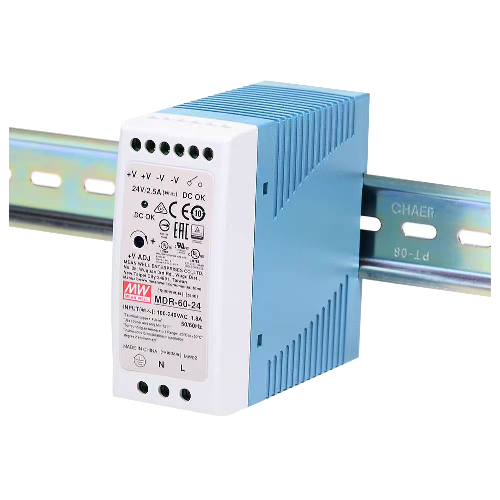 MDR-60系列60W单组输出导轨型工业电源MDR-60-12/MDR-60-24/MDR-60-48电源供应器