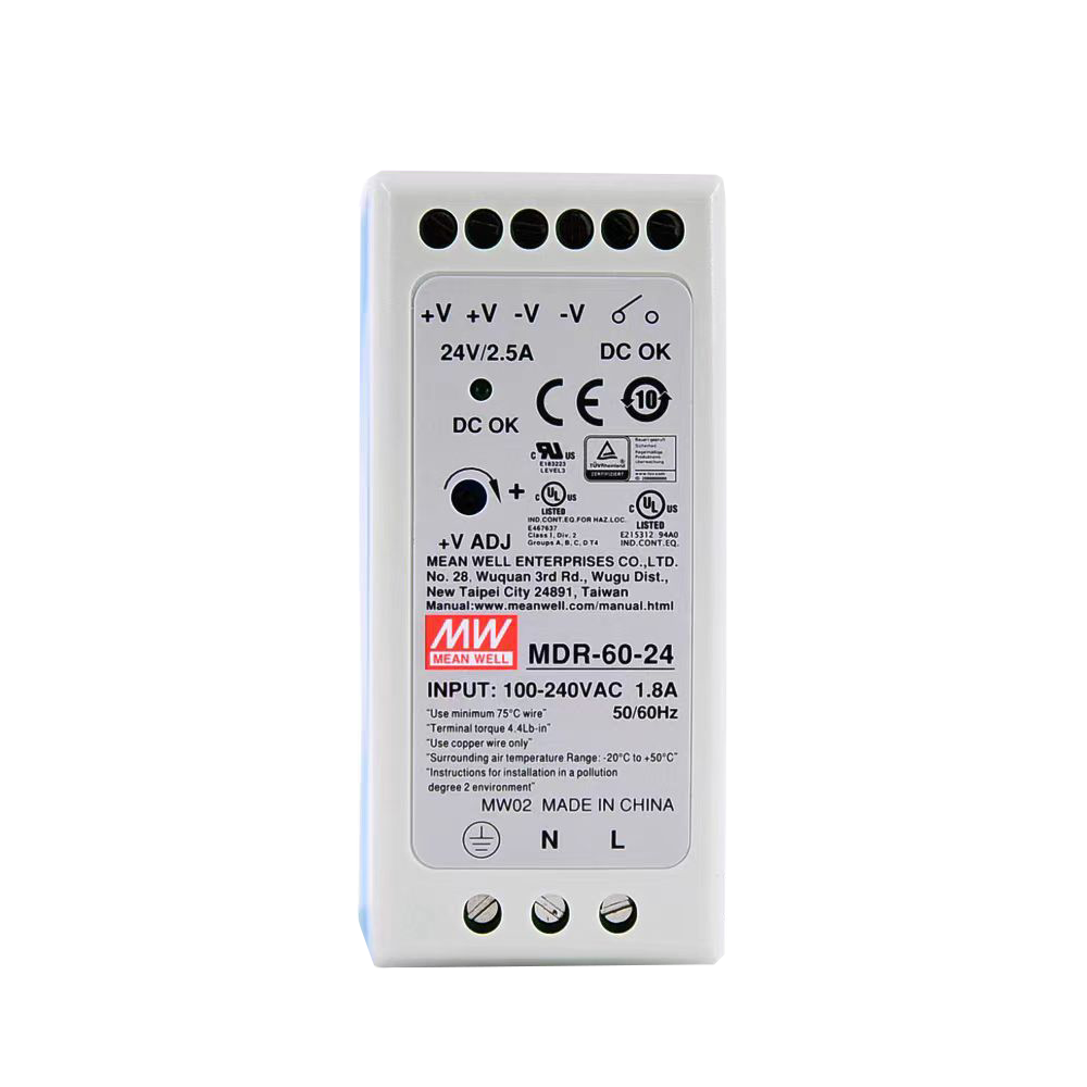 MDR-60系列60W单组输出导轨型工业电源MDR-60-12/MDR-60-24/MDR-60-48电源供应器