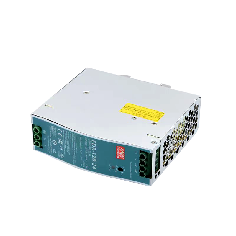 明纬电源EDR-120-24 120W24V导轨型输出薄款电源EDR-120-12/EDR-120-48电源供应器