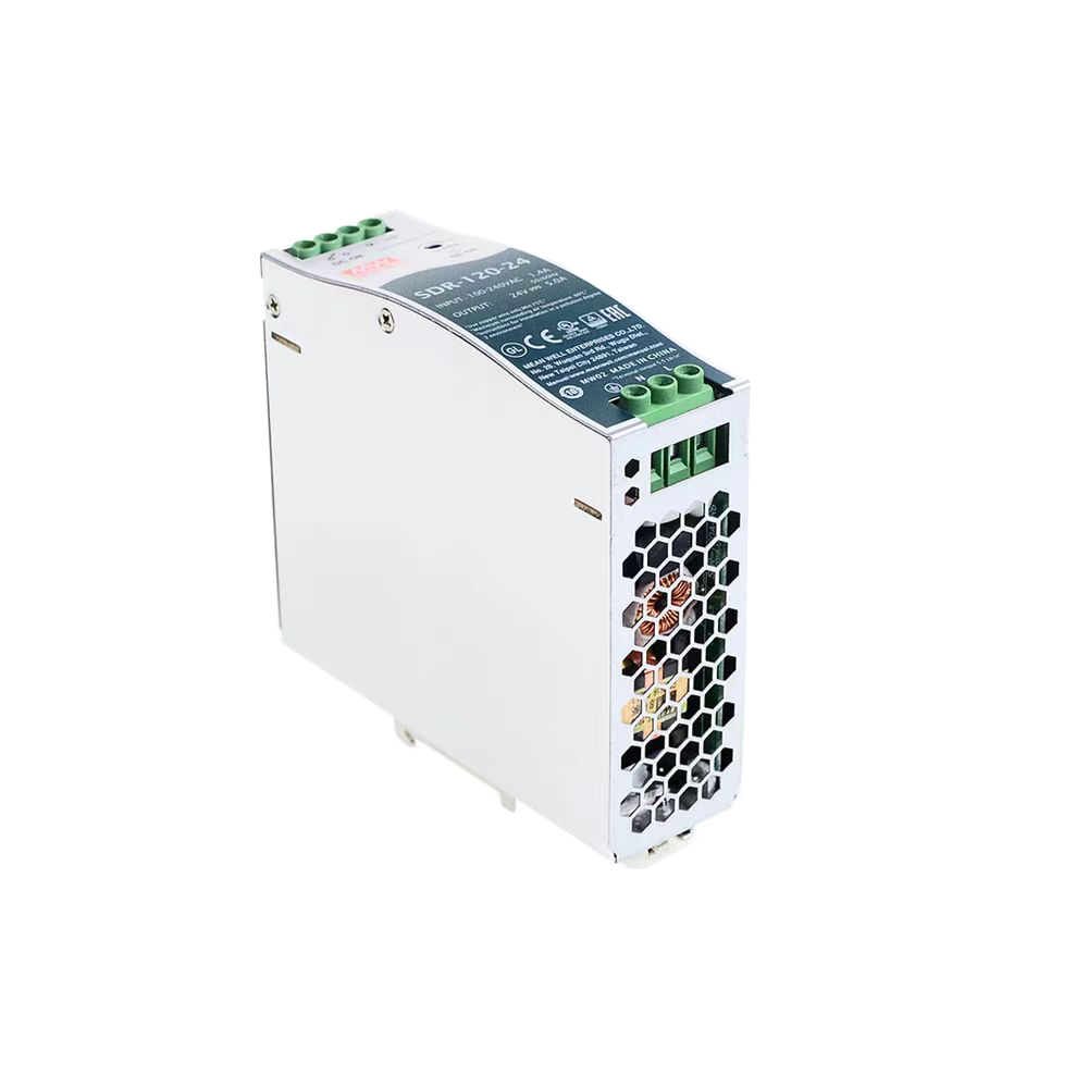 SDR-120-24明纬120W单组输出工业用DIN导轨型有PFC功能电源SDR-120-12/SDR-120-48