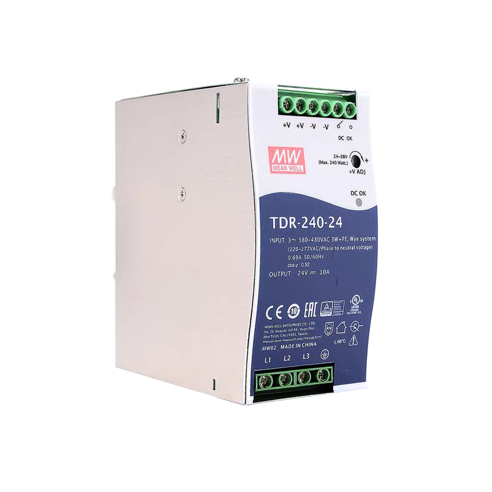 明纬导轨式电源TDR-240-24三组输出240W24V明伟电源TDR-240-48 48V5A