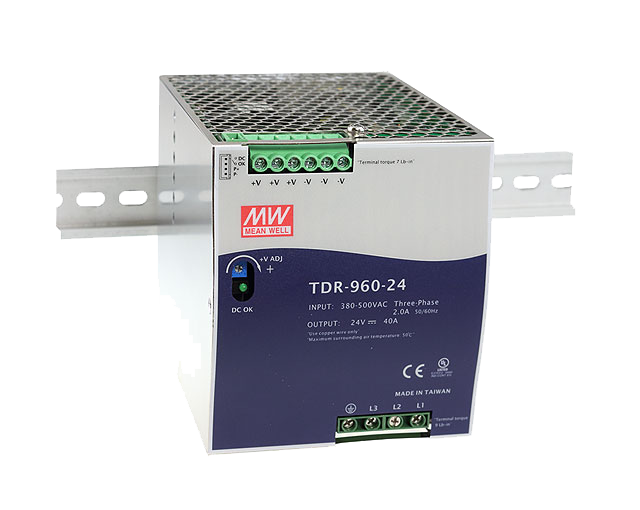 台湾明纬电源TDR-960-24三组输出960W明纬大功率电源TDR-960-48带PFC并联功能