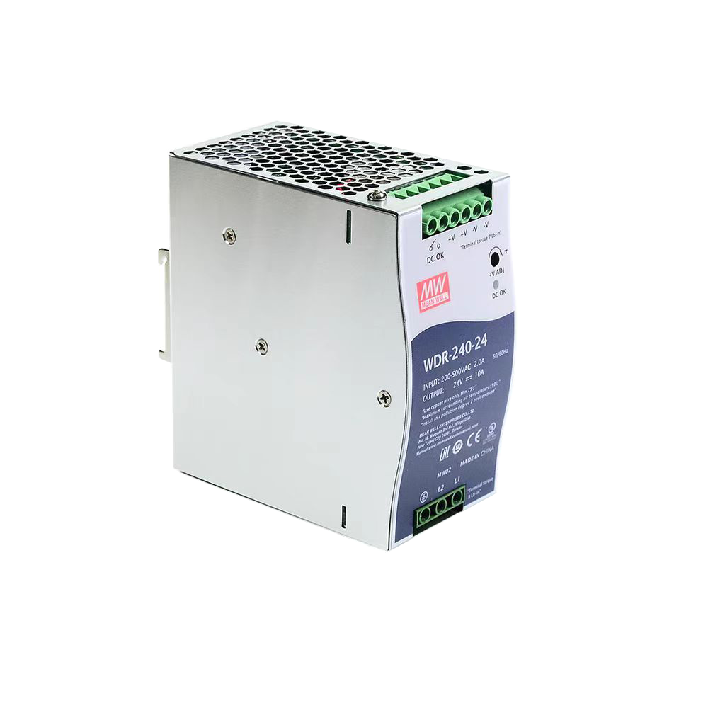 导轨式明纬电源WDR-240-24单组输出240W24V工业电源WDR-240-48