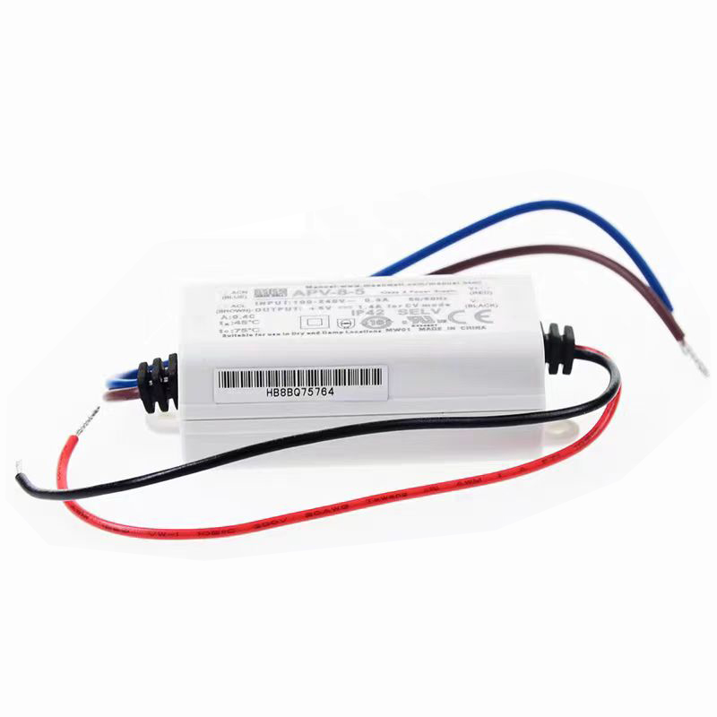 明纬8W单组输出LED电源APV-8-5小功率开关电源APV-8-12/APV-8-24广告照明设备电源供应器