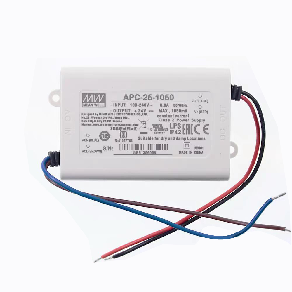 明纬25W单组输出LED电源APC-25-350开关电源APC-25-500/APC-25-700/APC-25-1050广告照明设备电源供应器