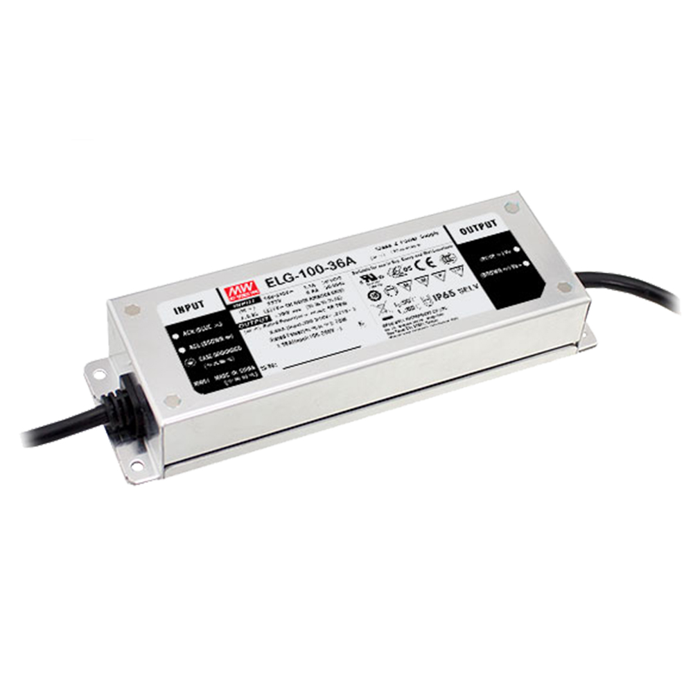 明纬70~100W恒流型+恒压型LED驱动器ELG-100系列ELG-100-36A/ELG-100-36B/ELG-100-36AB/ELG-100-36DA户外照明灯驱动器高防护