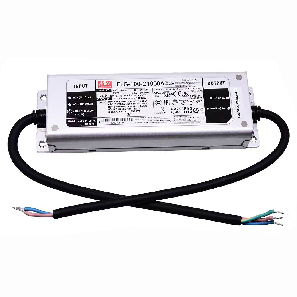 明纬70~100W恒流型LED驱动器ELG-100-C系列ELG-100-C500A/ELG-100-C500B/ELG-100-C500AB/ELG-100-C500DA户外照明灯驱动器