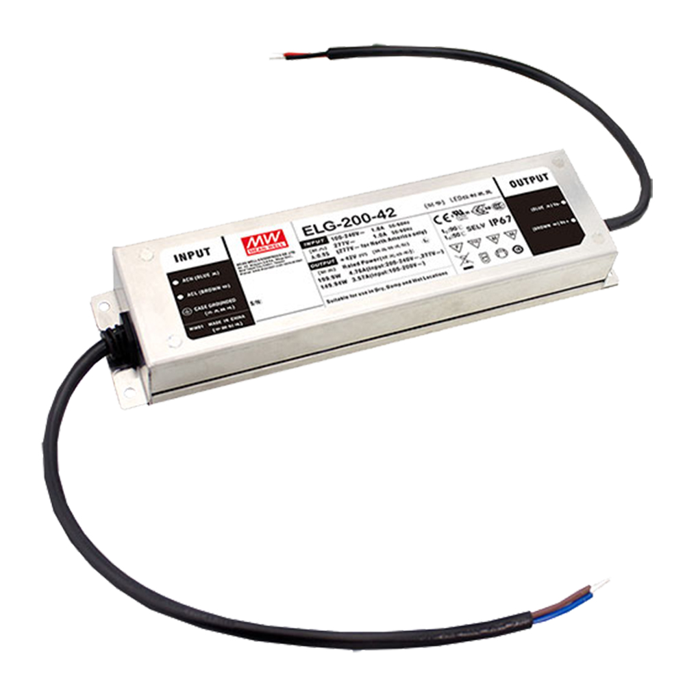 明纬144~200W恒流型+恒压型LED驱动器ELG-200系列ELG-200-12/ELG-200-24/ELG-200-36/ELG-200-42/ELG-200-48/ELG-200-54户外照明灯驱动器