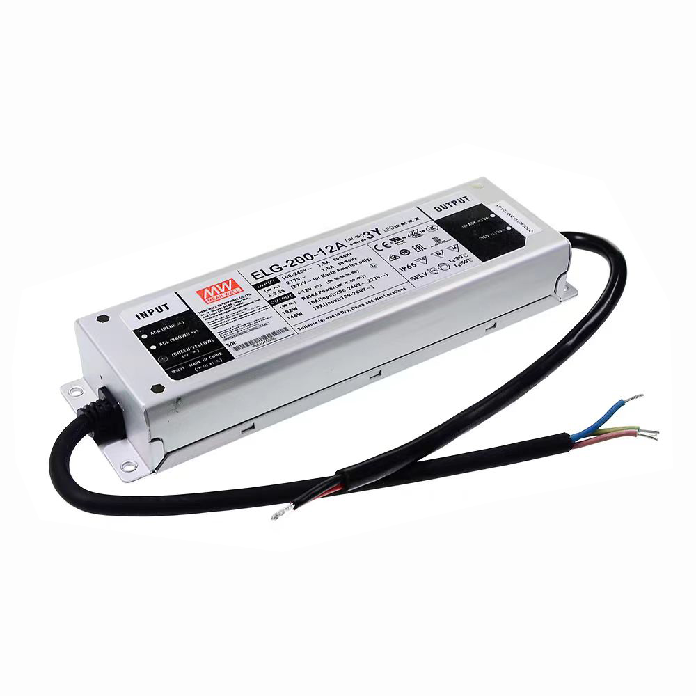 明纬144~200W恒流型+恒压型LED驱动器ELG-200系列ELG-200-12/ELG-200-24/ELG-200-36/ELG-200-42/ELG-200-48/ELG-200-54户外照明灯驱动器