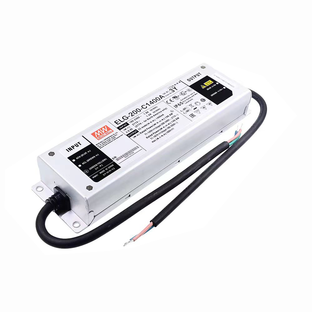 明纬150~200W恒流型LED驱动器ELG-200-C系列ELG-200-C700/ELG-200-C1050/ELG-200-C1400/ELG-200-C1750/ELG-200-C2100户外照明灯驱动器