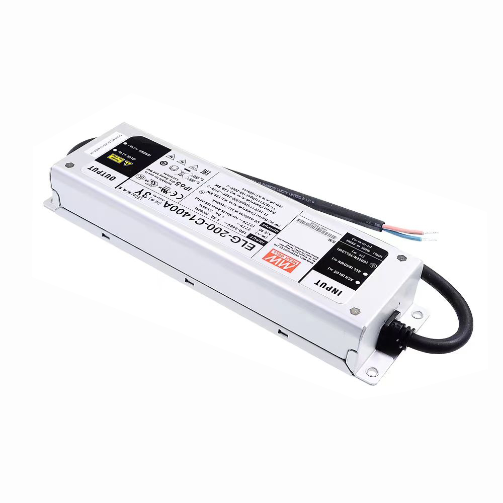 明纬150~200W恒流型LED驱动器ELG-200-C系列ELG-200-C700/ELG-200-C1050/ELG-200-C1400/ELG-200-C1750/ELG-200-C2100户外照明灯驱动器