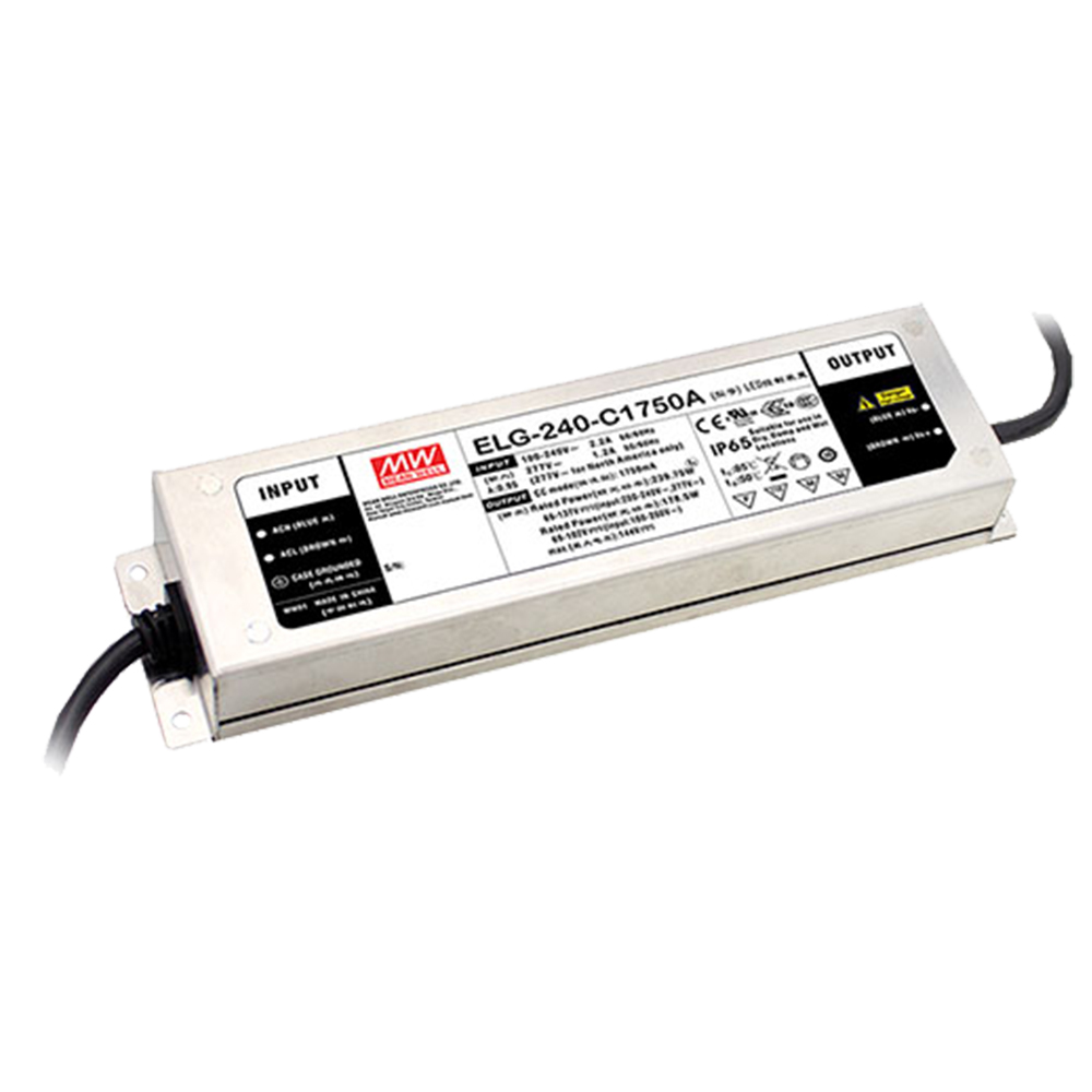 明纬178.5~200W恒流型LED驱动器ELG-240-C系列ELG-240-C700/ELG-240-C1050/ELG-240-C1400/ELG-240-C1750/ELG-240-C2100户外照明灯驱动器