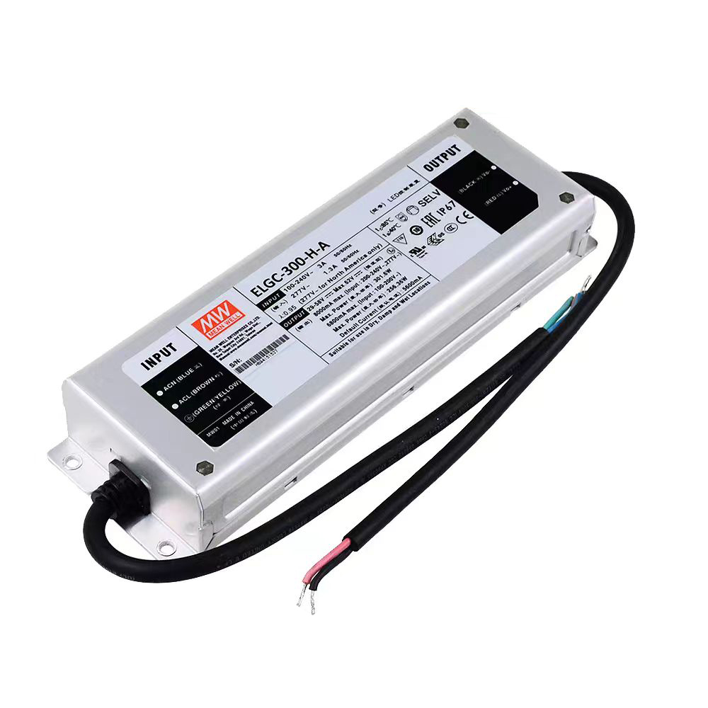 明纬300W恒功率型LED驱动器ELGC-300系列ELGC-300-L/ELGC-300-M/ELGC-300-H恒流高输出电压A/AB/ADA