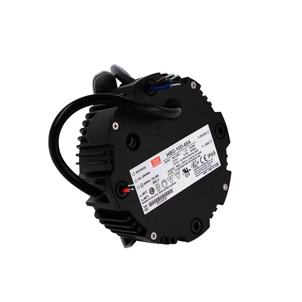 明纬100W恒流型LED驱动器HBG-100系列HBG-100-24/HBG-100-36/HBG-100-48/HBG-100-60高转换率电源供应器A/B/AB/DA