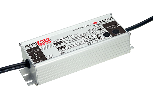 明纬40W恒流型+恒压型LED驱动器HLG-40H系列HLG-40H-12A/HLG-40H-24A高转换率电源供应器