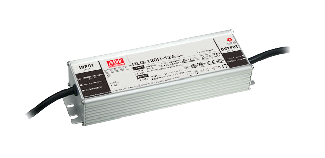 明纬120W恒流型+恒压型LED驱动器HLG-120H系列HLG-120H-48A/HLG-120H-24A高转换率PFC电源供应器A/B/AB