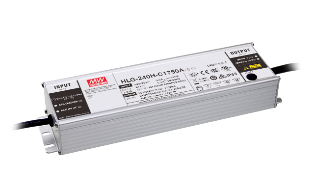 明纬250W恒流型LED驱动器HLG-240H-C系列HLG-240H-C700A/HLG-240H-C1050A高转换率电源供应器