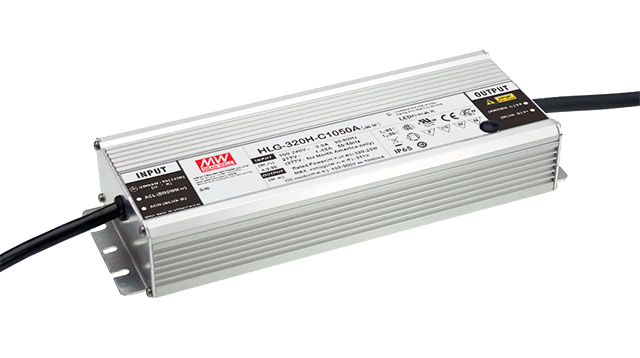 明纬320W恒流型LED驱动器HLG-320H-C系列HLG-320H-C700A/HLG-320H-C1050A高转换率电源供应器