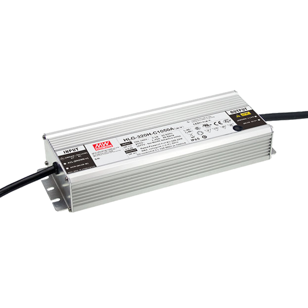明纬320W恒流型LED驱动器HLG-320H-C系列HLG-320H-C700A/HLG-320H-C1050A高转换率电源供应器