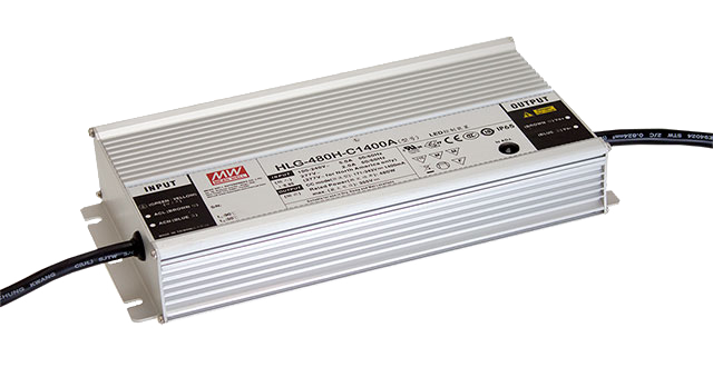 明纬480W恒流型LED驱动器HLG-480H-C系列HLG-480H-C1400A/HLG-480H-C1750A高转换率电源供应器