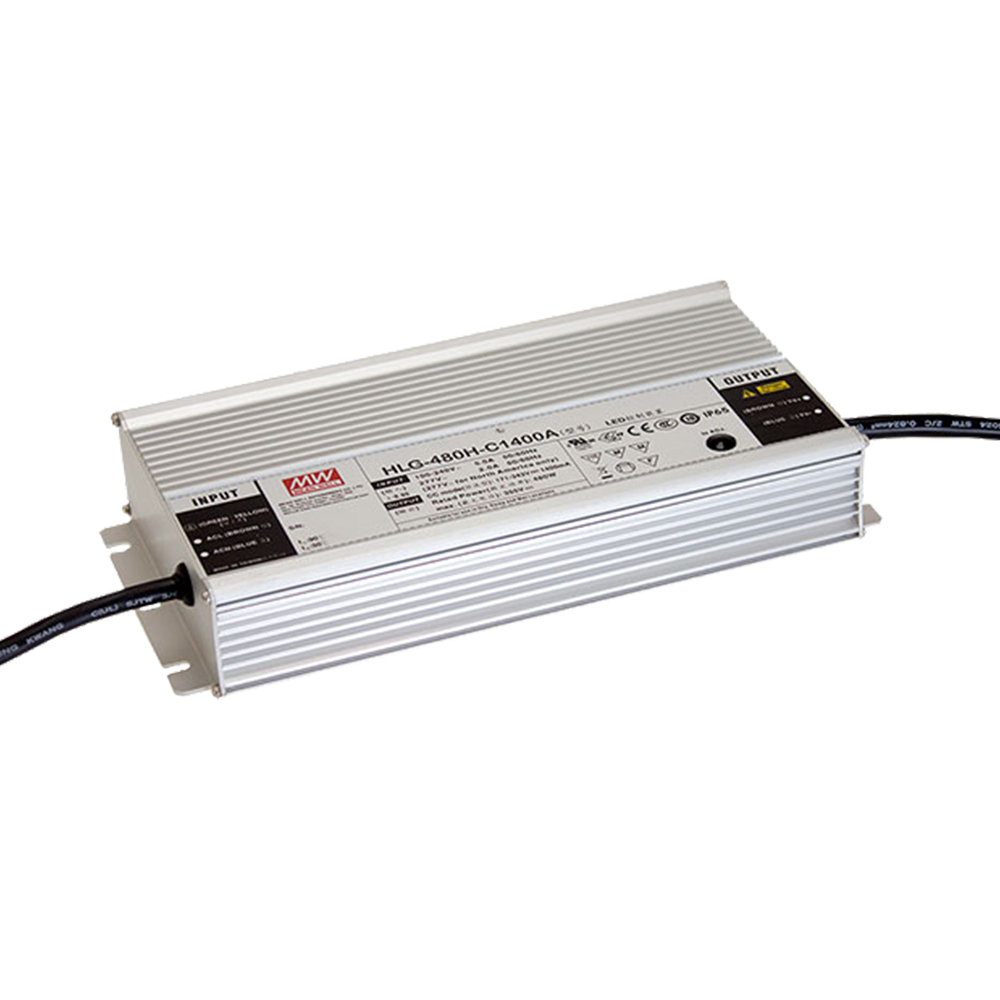 明纬480W恒流型LED驱动器HLG-480H-C系列HLG-480H-C1400A/HLG-480H-C1750A高转换率电源供应器