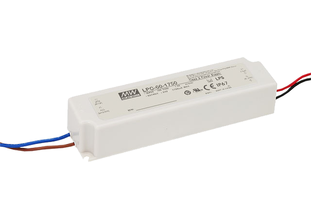 明纬LPC-60系列60W单组输出开关电源LPC-60-1750/LPC-60-1050/LPC-60-1400 LED电器电源供应器