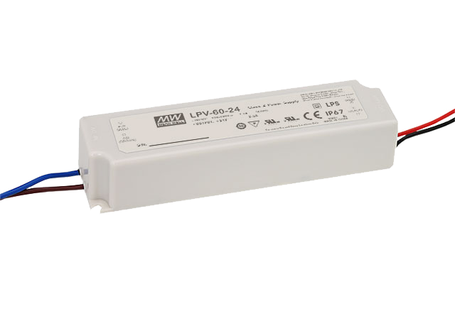 明纬LPV-60系列60W单组输出开关电源LPV-60-5/LPV-60-12/LPV-60-15/LPV-60-24/LPV-60-36/LPV-60-48电源供应器
