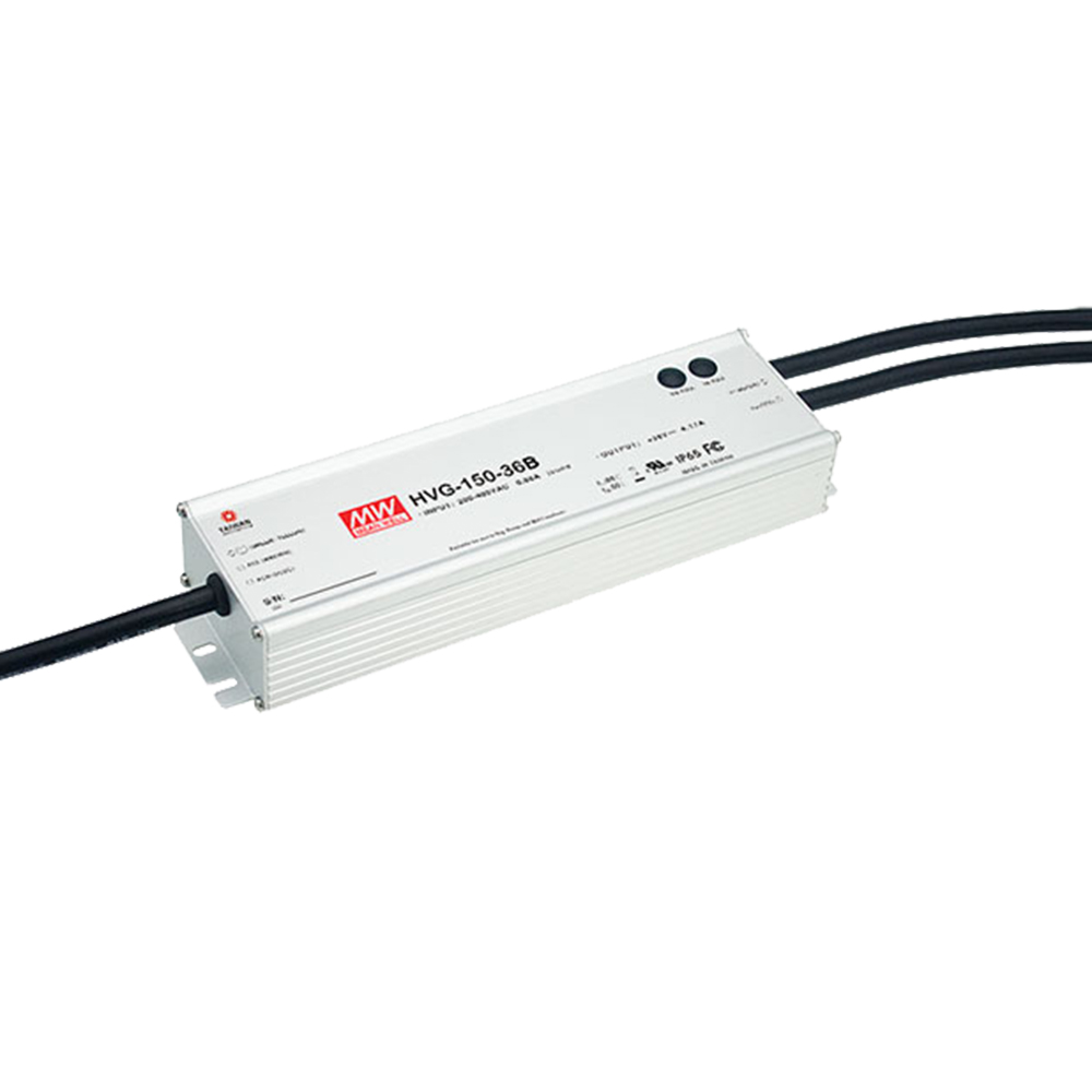 明纬HVG-150系列150W恒流型+恒压型LED驱动器HVG-150-36A/HVG-150-24A/HVG-150-48A高转换率PFC电源供应器