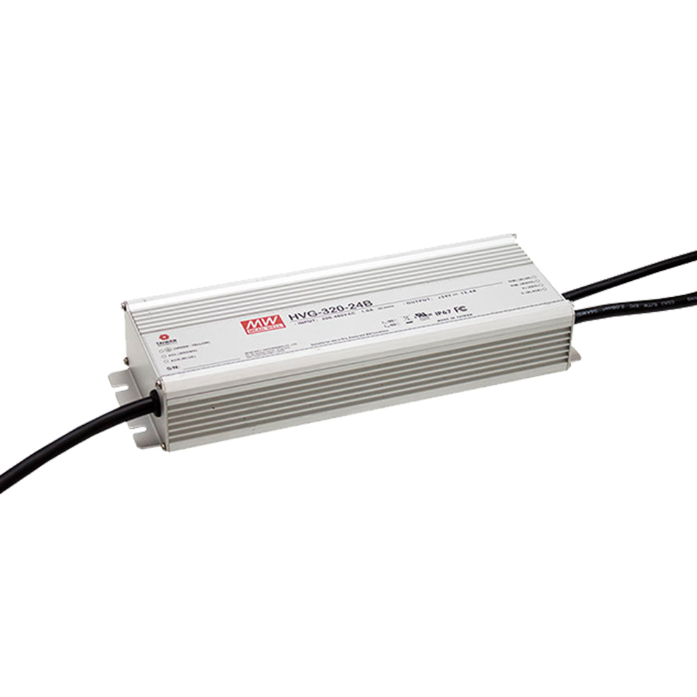 明纬HVGC-320系列320W恒流型LED驱动器HVGC-320-700A/HVGC-320-1050A/HVGC-320-1400A/HVGC-320-1750A/HVGC-320-2100A高转换率PFC电源供应器
