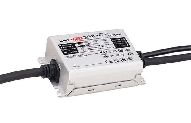 明纬XLG- 20系列21W恒流LED驱动器XLG-20-L-B/XLG-20-M-B/XLG-20-H-B三合一调光电源供应器