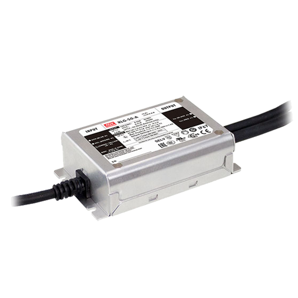 明纬XLG- 50系列50W恒功率LED驱动器XLG-50I-A/XLG-50-A/XLG-50I-AB/XLG-50-AB三合一调光电源供应器