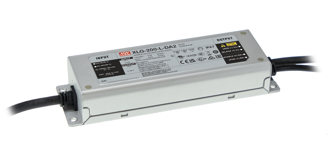 明纬XLG-200-DA2系列200W恒功率DALI-2 LED驱动器XLG-200-L-DA2/XLG-200-H-DA2 电源供应器