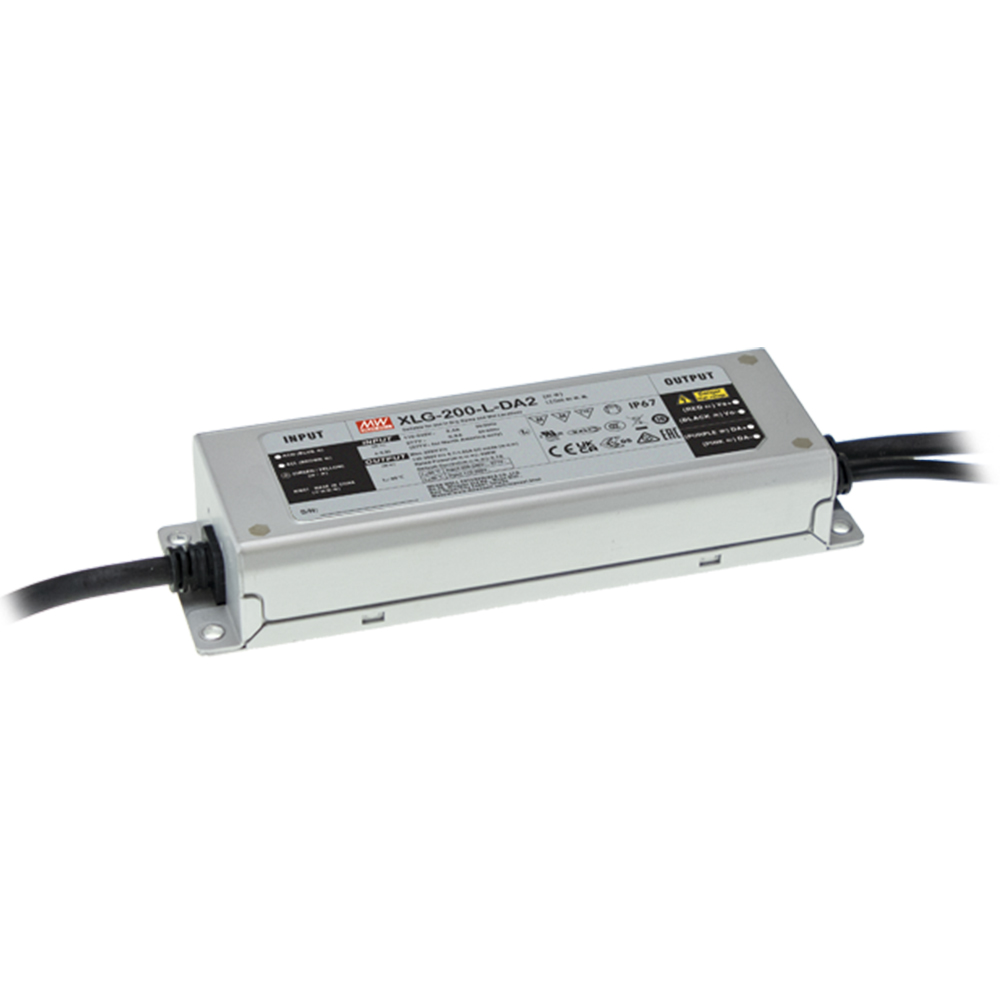 明纬XLG-200-DA2系列200W恒功率DALI-2 LED驱动器XLG-200-L-DA2/XLG-200-H-DA2 电源供应器