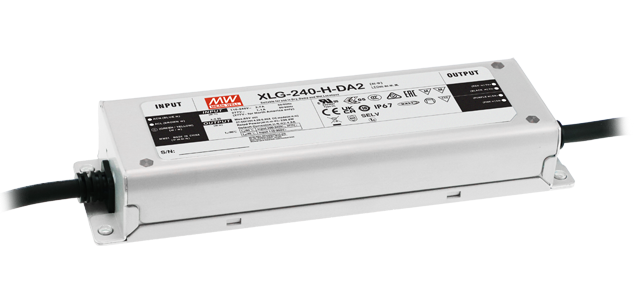 明纬XLG-240-DA2系列240W恒功率DALI-2 LED驱动器XLG-240-L-DA2/XLG-240-M-DA2/XLG-240-H-DA2 电源供应器