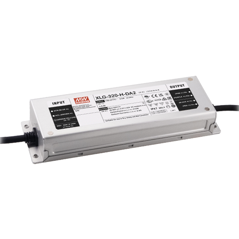 明纬XLG-320-DA2系列320W恒功率DALI-2 LED驱动器XLG-320-L-DA2/XLG-320-M-DA2/XLG-320-H-DA2 电源供应器