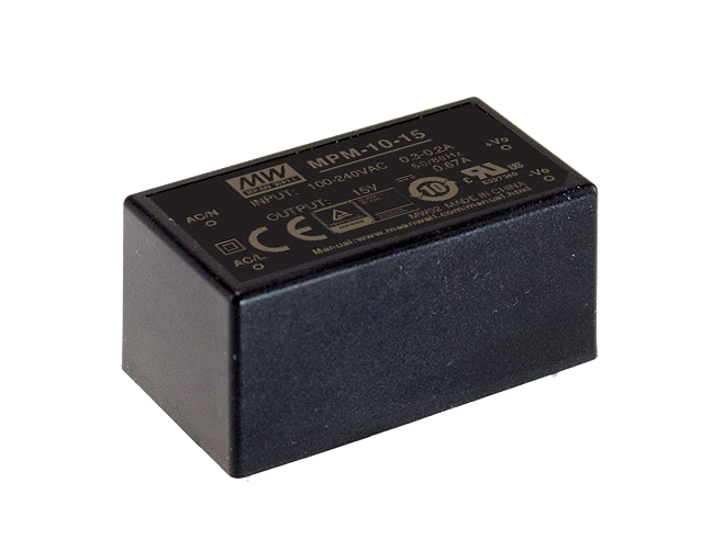 台湾明纬MPM-10系列10W高信赖性的绿色医疗封闭型MPM-10-3.3/MPM-10-5/MPM-10-12/MPM-10-15/MPM-10-24电源供应器