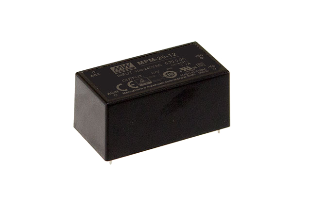 台湾明纬MPM-20系列20W高信赖性的绿色医疗封闭型MPM-20-3.3/MPM-20-5/MPM-20-12/MPM-20-15/MPM-20-24电源供应器