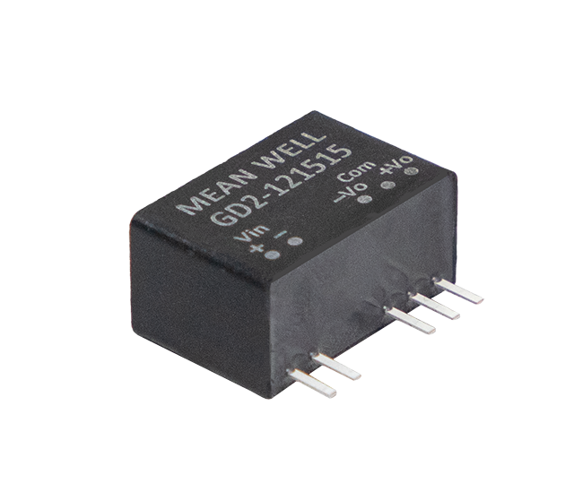 明纬电源GD2系列2W SIP封装IGBT SiC栅极驱动器电源DC-DC转换器GD2-121503/GD2-122005/GD2-151515/GD2-241809/GD2-241709