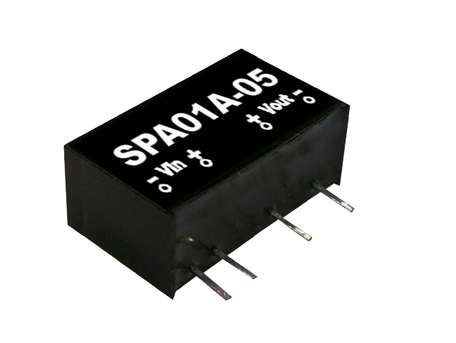 明纬电源SPA01系列1W DC-DC稳压单组输出变换器SPA01A-05/SPA01B-12/SPA01C-15
