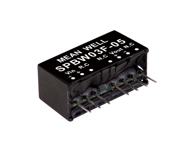 明纬电源SPBW03单组DPBW03双组系列3W SIP封装DC-DC稳压转换器SPBW03F-03/SPBW03G-05/SPBW03F-12/SPBW03G-15/DPBW03F-05/DPBW03G-12/DPBW03F-15