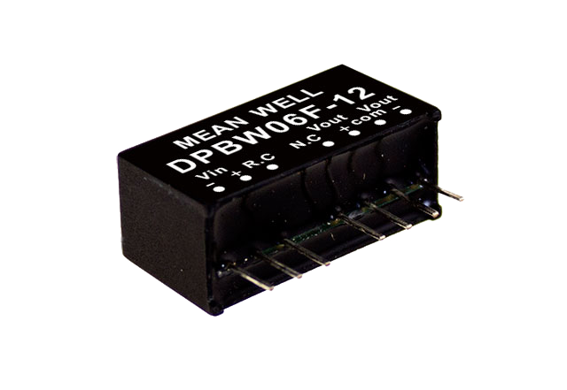 明纬电源SPBW06单组DPBW06双组系列6W SIP封装DC-DC稳压转换器SPBW06F-03/SPBW06G-05/SPBW06F-12/SPBW06G-15/DPBW06F-05/DPBW06G-12/DPBW06F-15